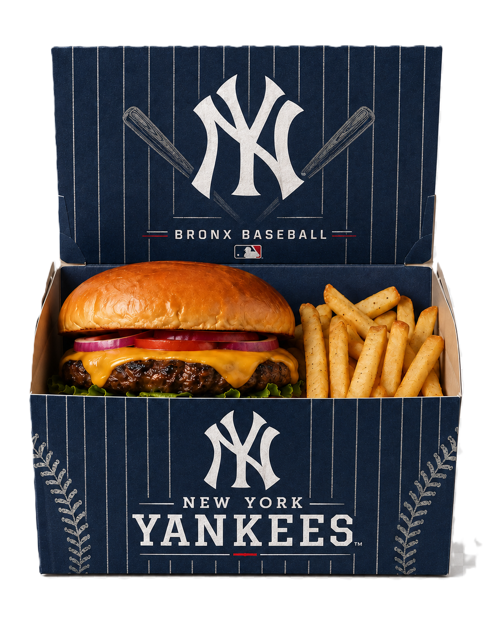 Custom stadium burger box packaging