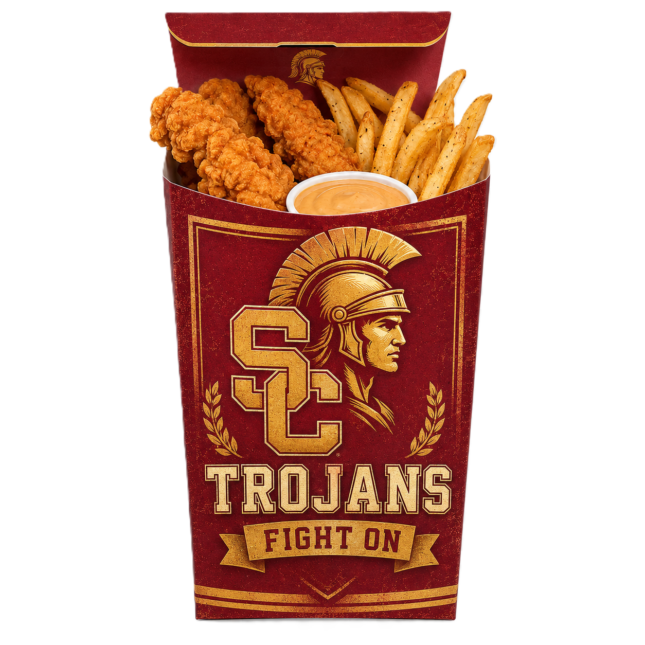 Custom stadium finger food snack box