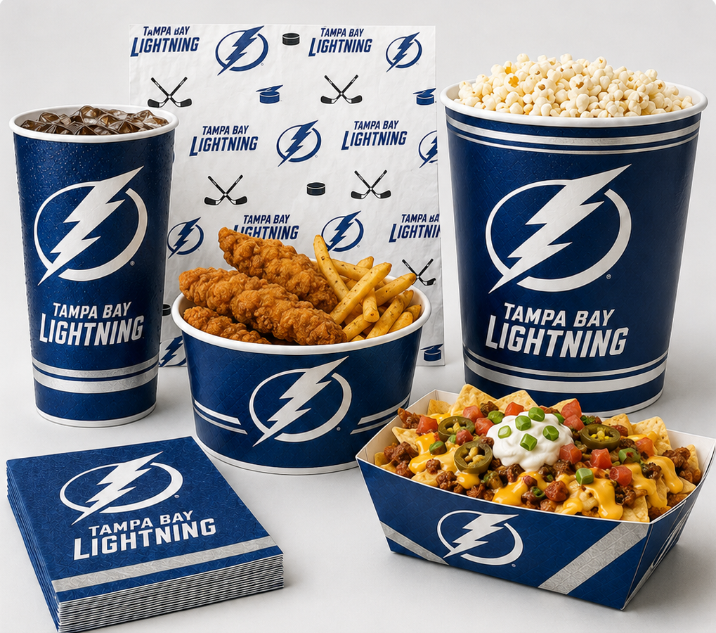 Lightning theme food packaging