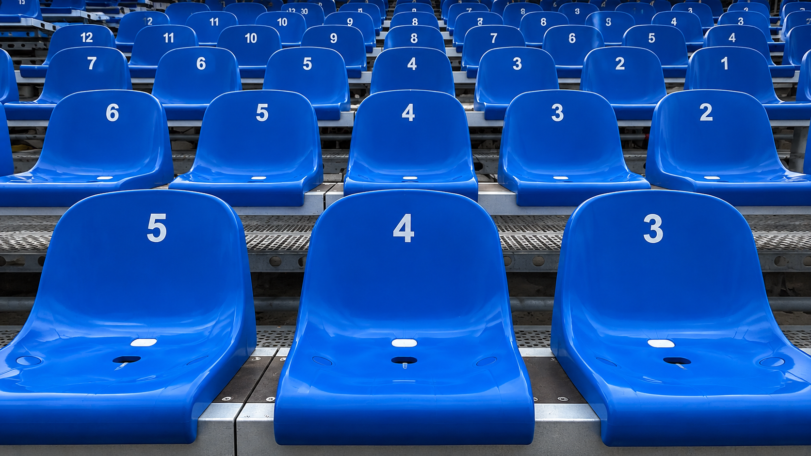 Empty stadium seats